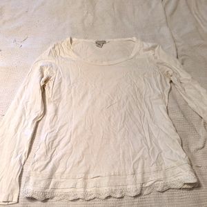 Banana republic XL cream long-sleeve t-shirt